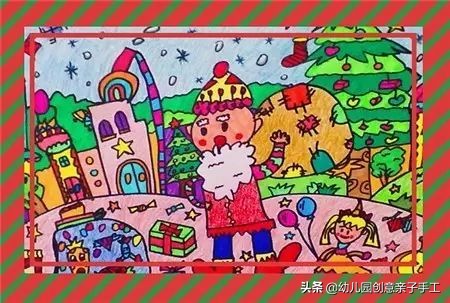 圣诞节儿童画画,圣诞节画画作品大全12岁