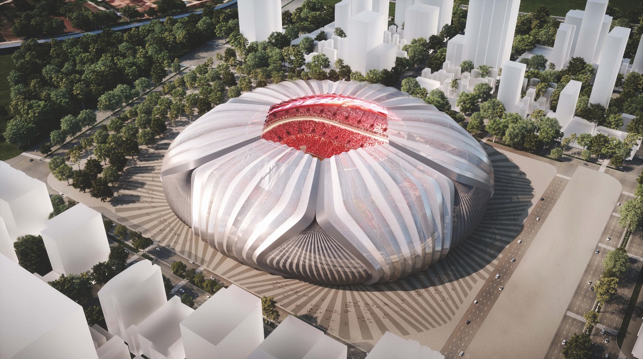 恒大荷花新足球场,恒大荷花球场原始图