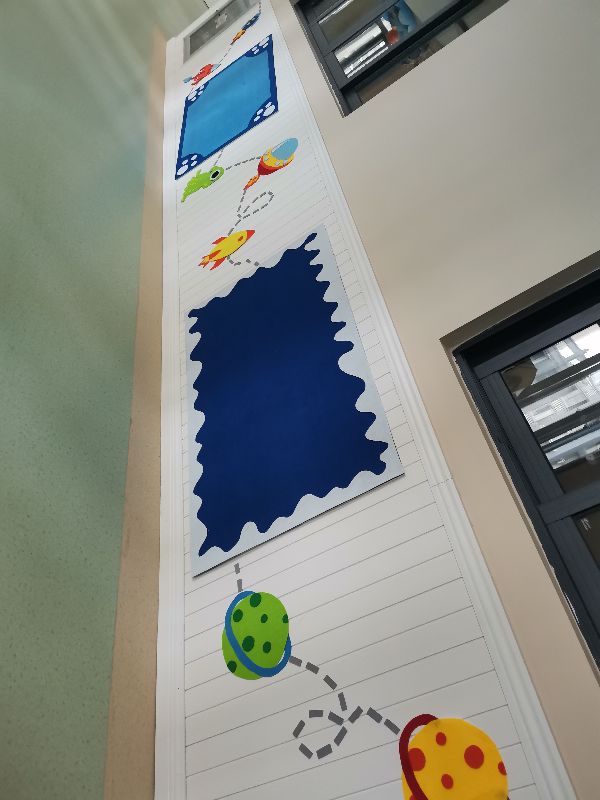 幼儿园星球星空主题墙,幼儿园走廊环创创意主题墙