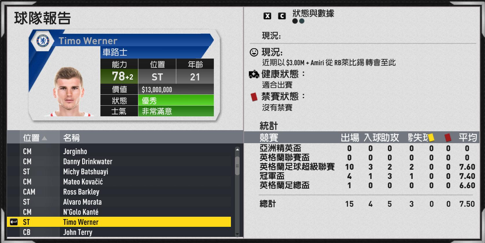 fifa17阿扎尔,fifa17切尔西阵容