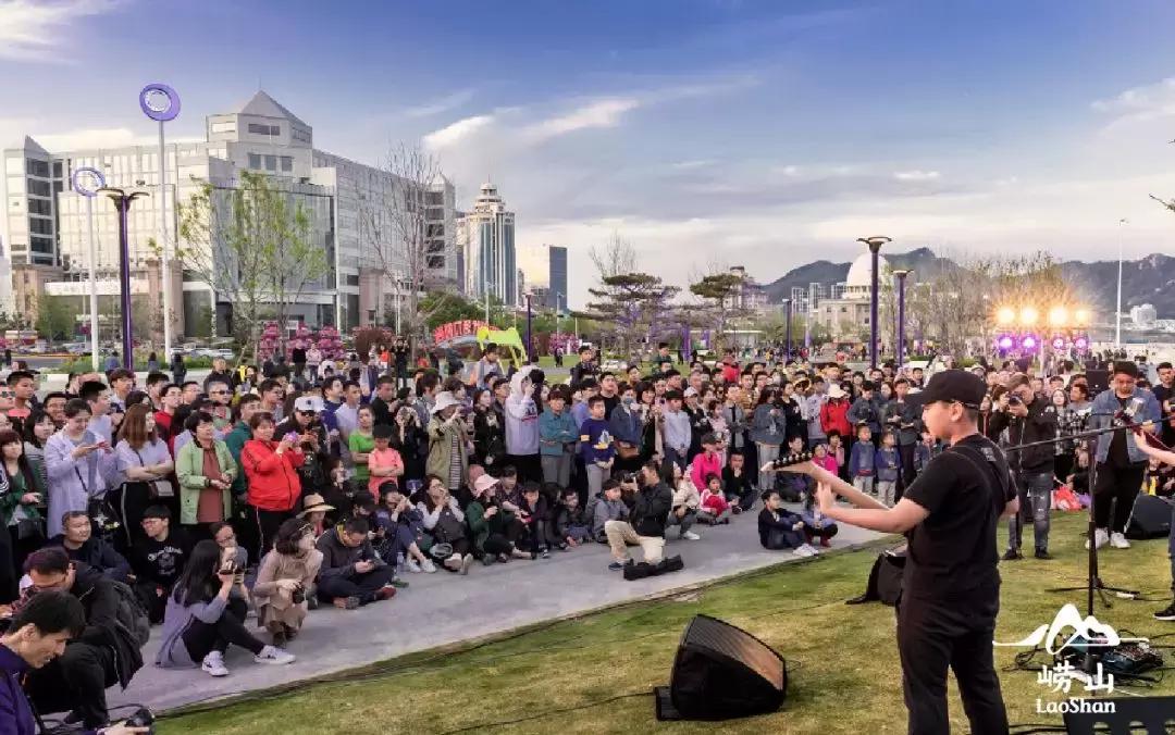 崂山春景美不胜收,崂山夜景金鼎