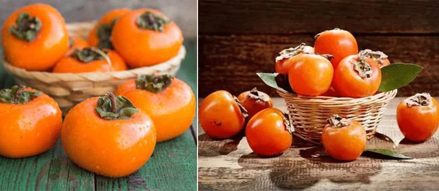 儿童水墨画篮子里的柿子,儿童绘画一篮子柿子作品