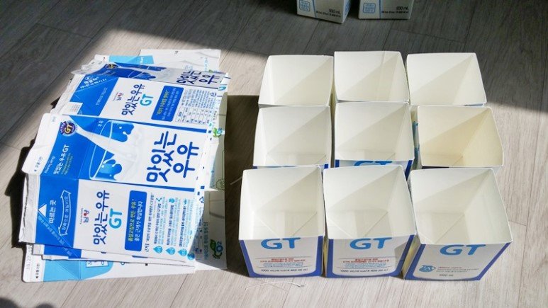 竖牛奶箱怎么改造收纳盒,纯牛奶盒子可以做成什么收纳