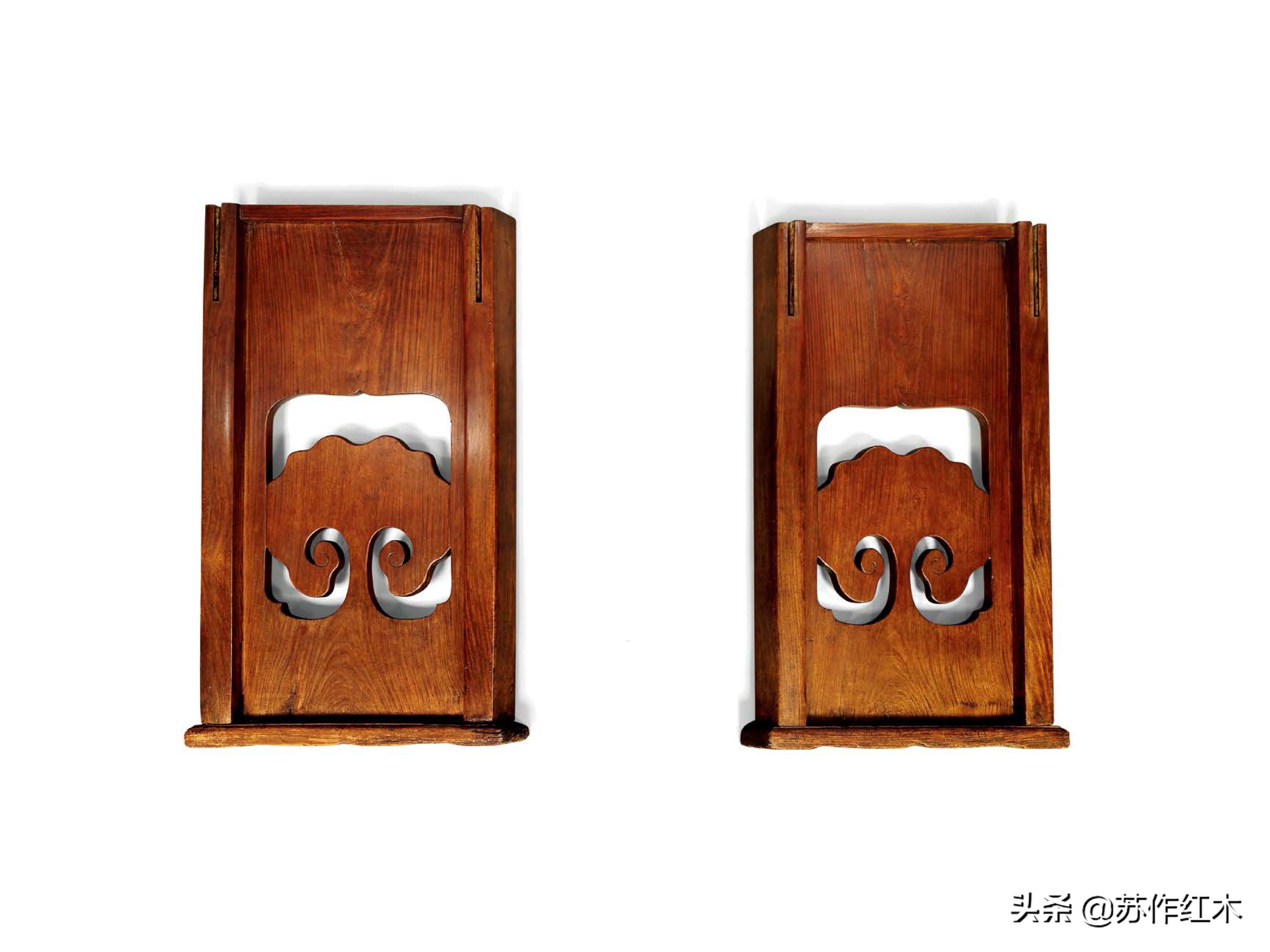 黄花梨翘头双龙捧寿纹,黄花梨小翘头纹