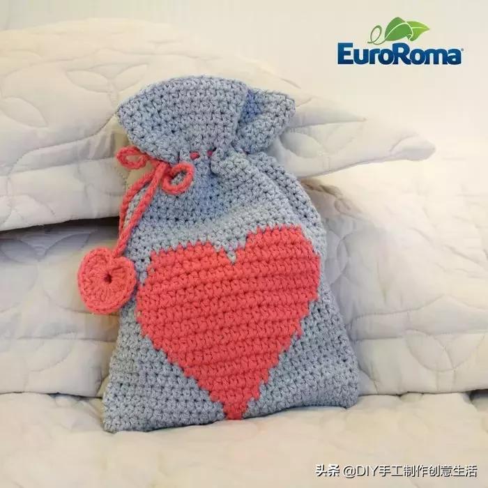 钩针编织收纳包,钩针编织一个简单的收纳篮放钥匙