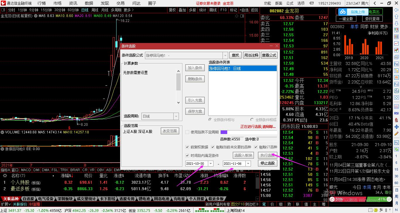 知名游资霸气涨停板选股指标,游资涨停回马枪选股公式和指标