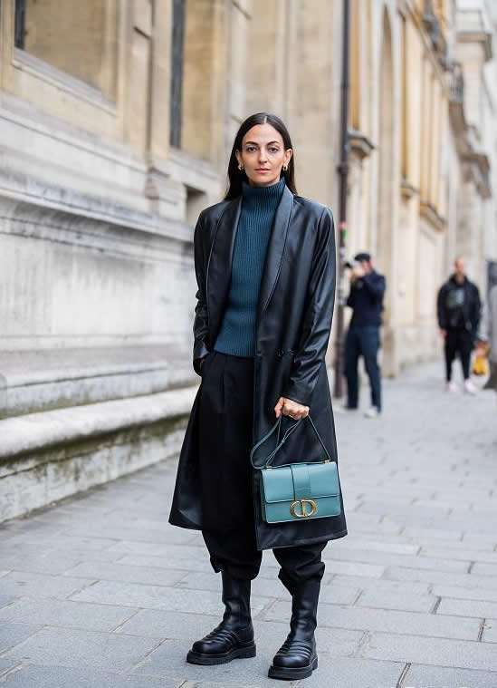 冬季穿大衣太好看了时髦又高级,冬天穿的好看的皮大衣