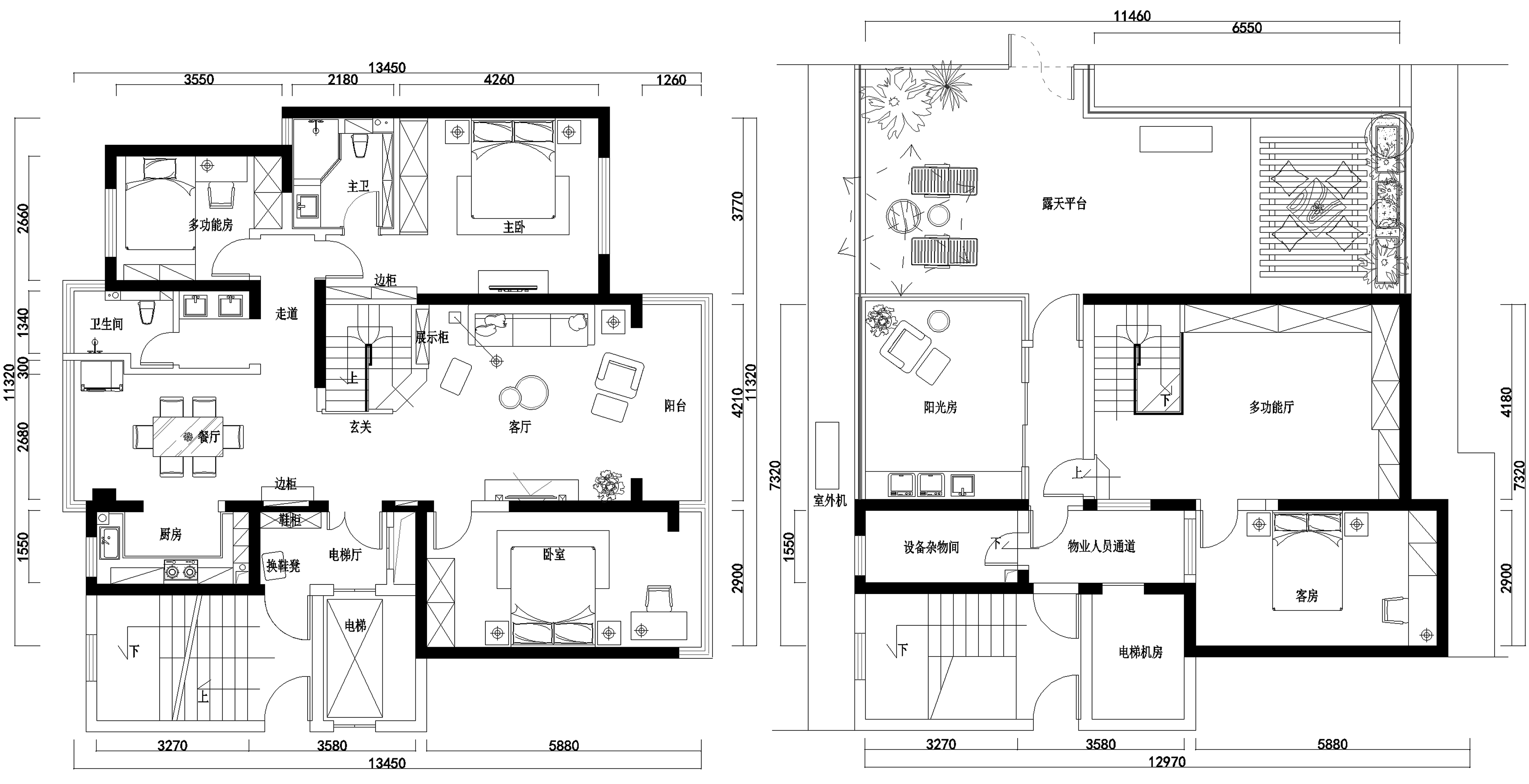 复式楼的楼梯在中间要怎么化解,复式楼梯位置布局设计