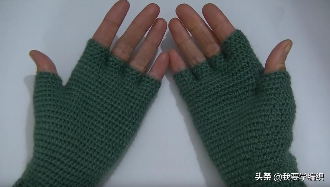 最新单指手套编织教程,五指露指手套编织教程新手