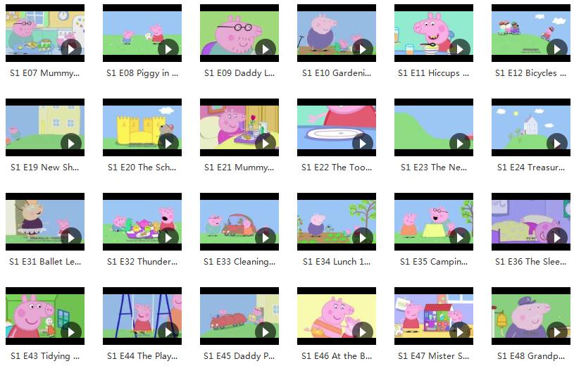 小猪佩奇视频3-6岁完整版绘本故事,小猪佩奇英文版的小视频100集