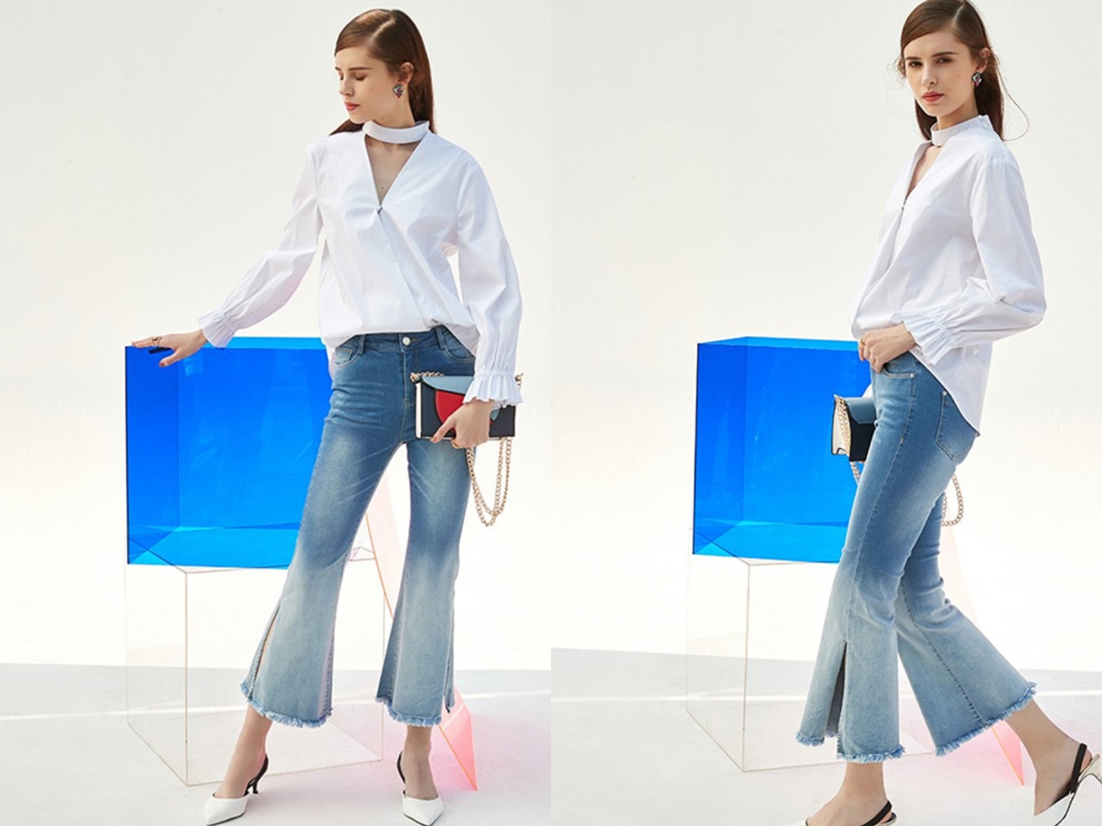 裙子裤子开春优雅时髦减龄好看,美出高级感港风减龄衬衫牛仔裤