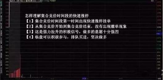 股市集合竞价快速看盘五大技巧,股票集合竞价抓涨停技术