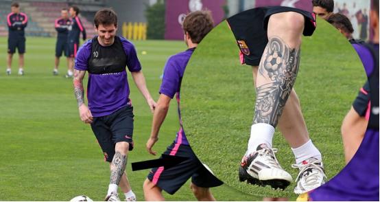 梅西纹身了吗,梅西10号纹身