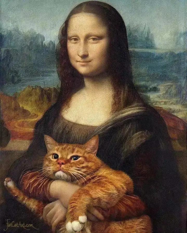 世界名画橘猫,橘猫世界名画
