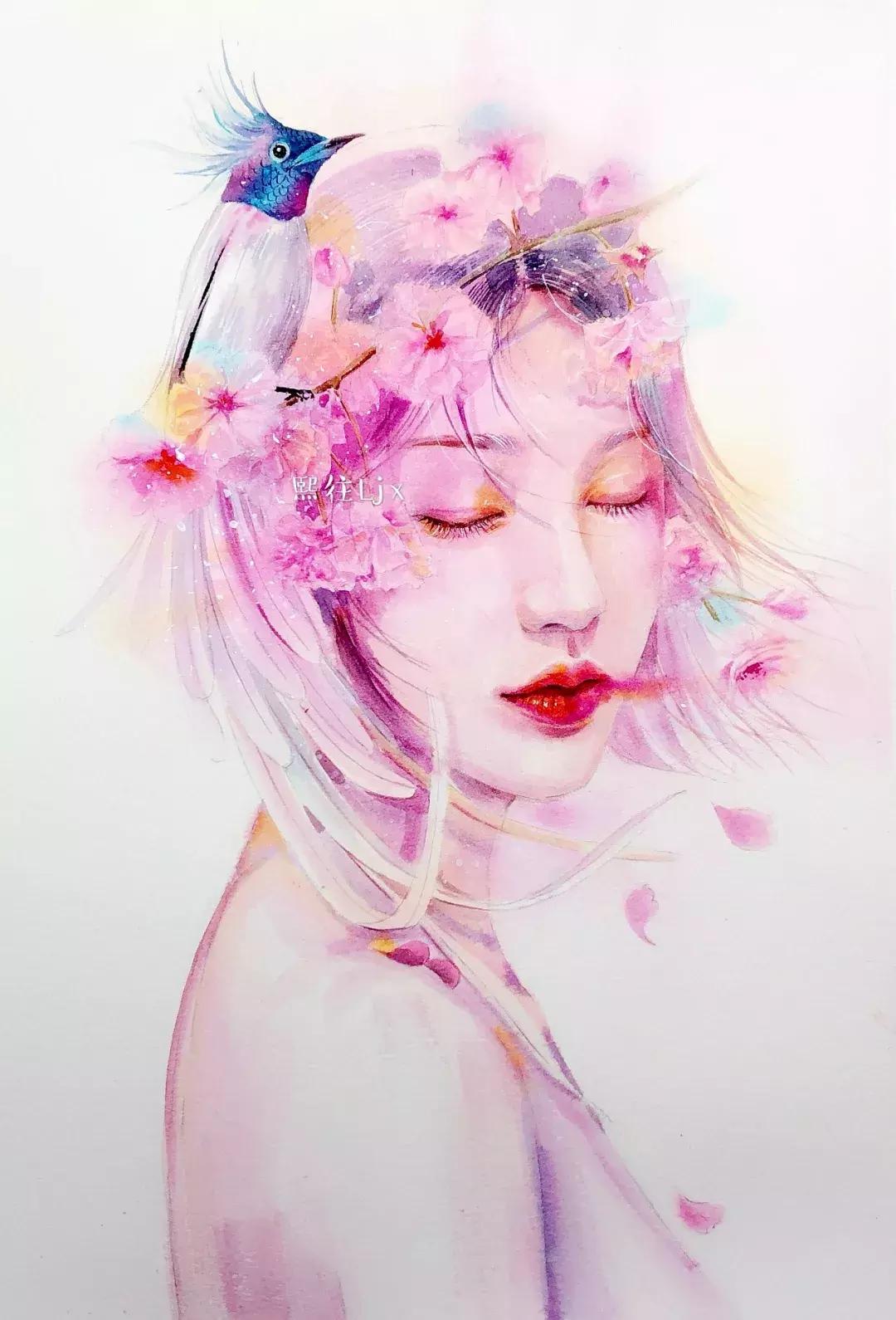 古风绘画线描,100张绝美古风女线描手绘