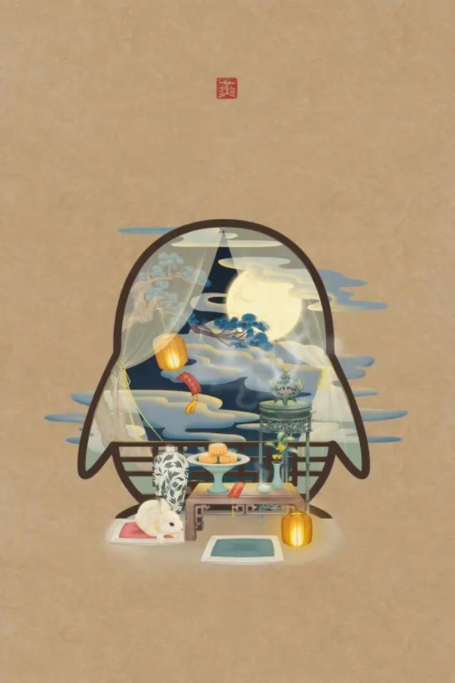 手机古风壁纸▏当QQ遇到中国风，意外的绝美。