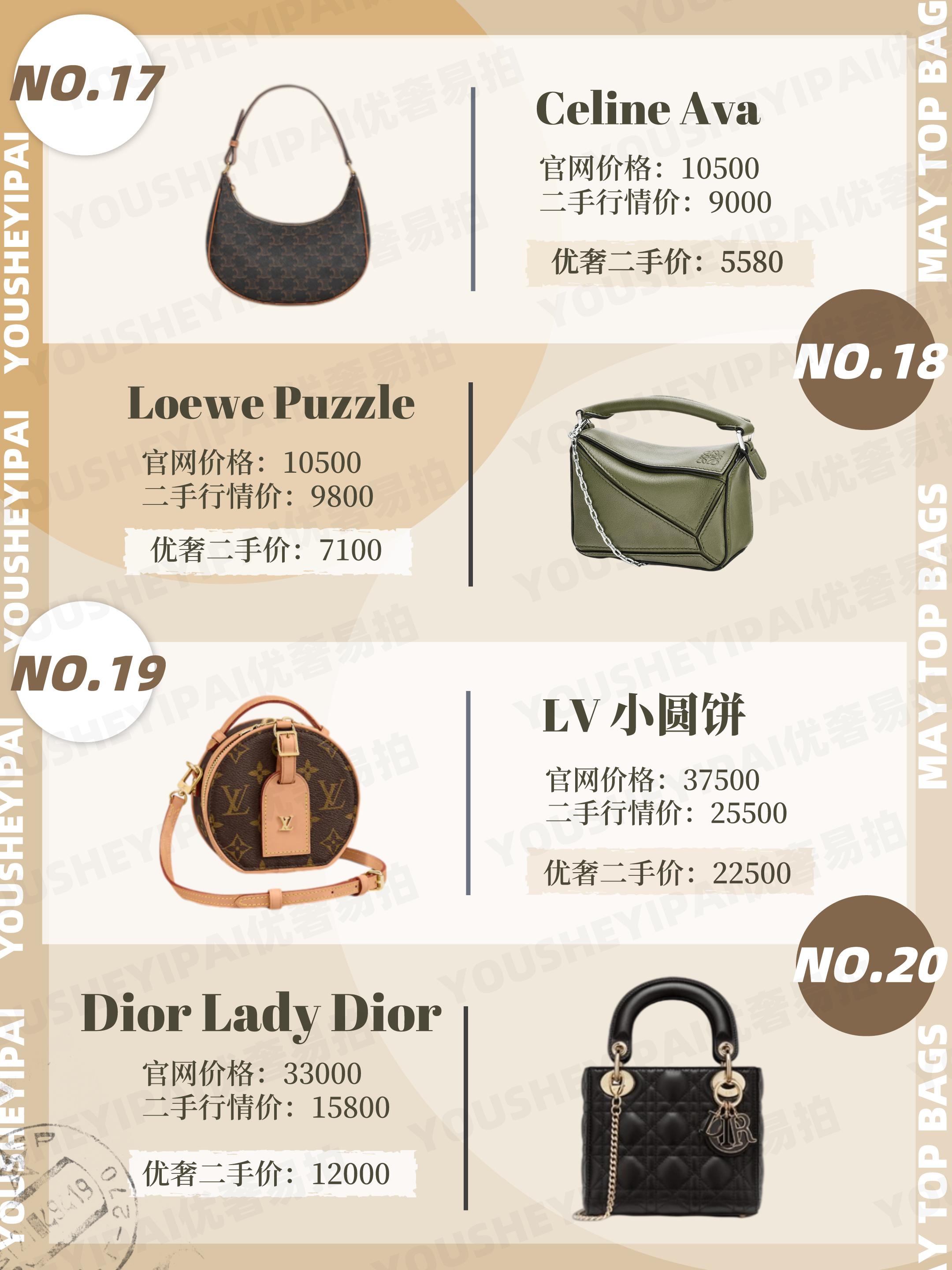 二手奢侈品种草|5月大牌包包人气榜单出炉|速速查收