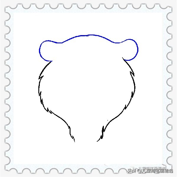 儿童绘画老虎头的简笔画,儿童简笔画老虎简单画法