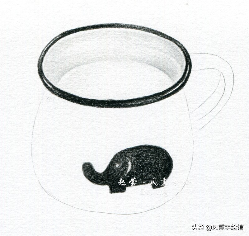 彩铅入门基础教程玻璃杯,零基础彩铅画水杯