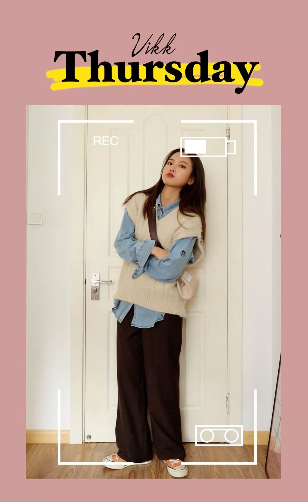 复古冬日穿搭中性,日杂风冬日穿搭