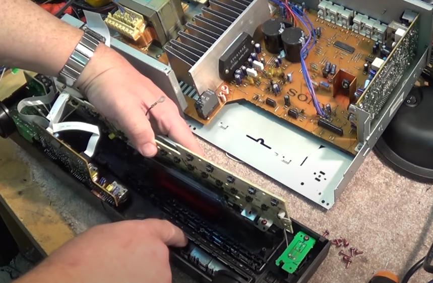 SONYSTRAV570功放机,拆解维修,采用STK4192II厚膜功率放大