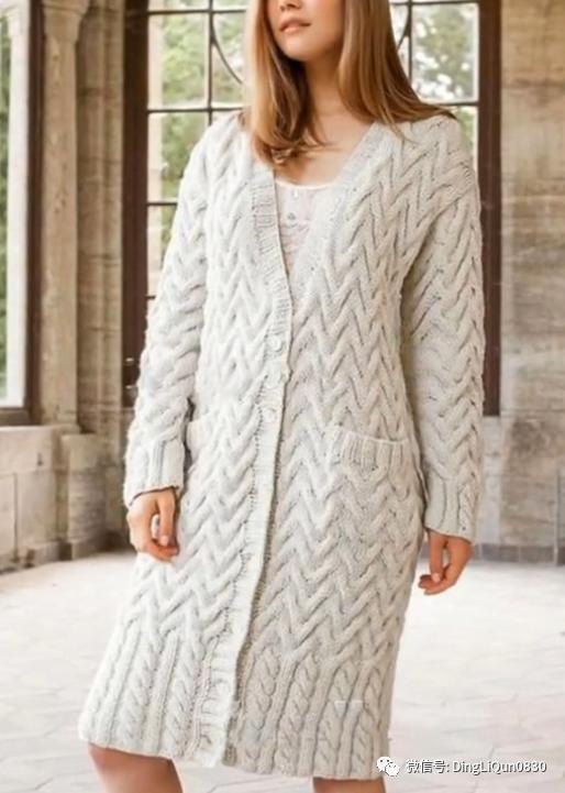 春秋针织女装长款开衫外套,加肥加大针织开衫外套长款