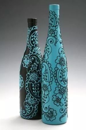 卡通彩绘瓶子作品图片,瓶子彩绘简单