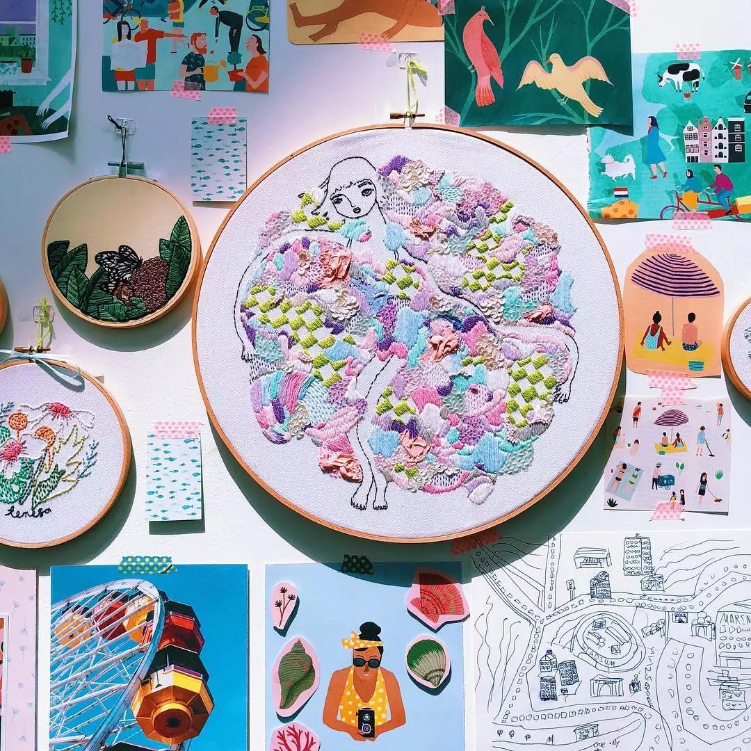 新加坡姑娘用刺绣记录下旅途风景，连Gucci都找她合作！