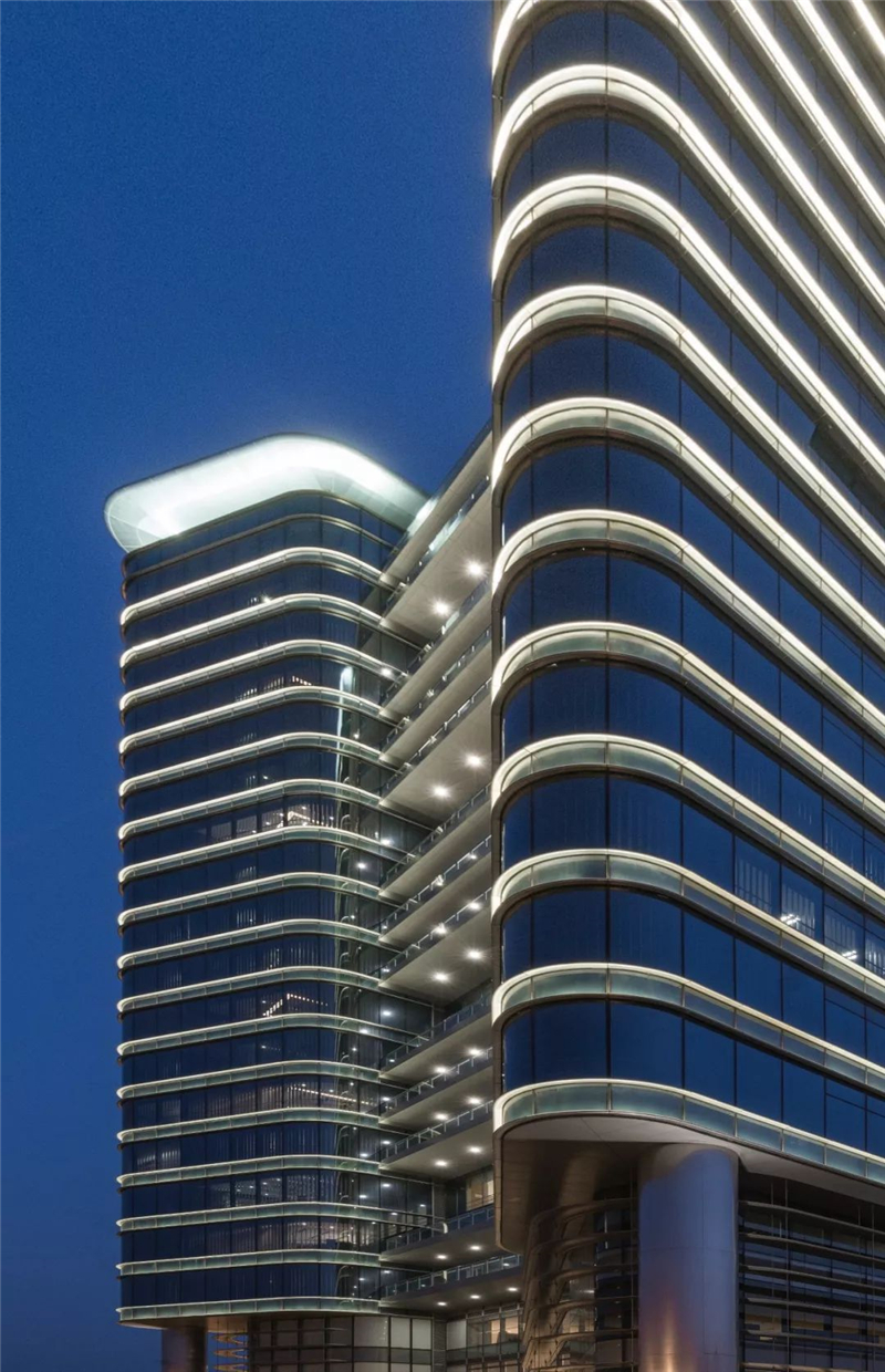 华为总部大楼震撼,华为照明