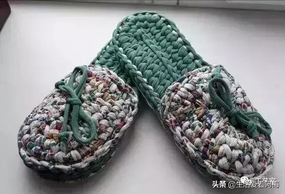毛线地板拖鞋编织教程全过程,钩拖鞋的各种钩织教程
