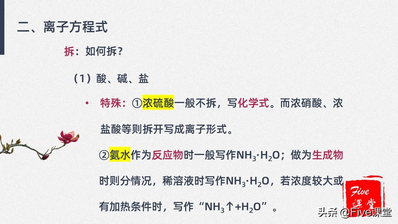 高中化学易错点之离子方程式,高中化学必记离子反应