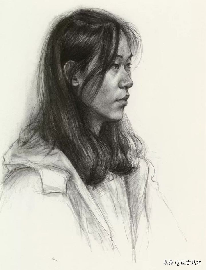 择其善者而从之,其不善者而改之的素描艺术画——盘古艺术