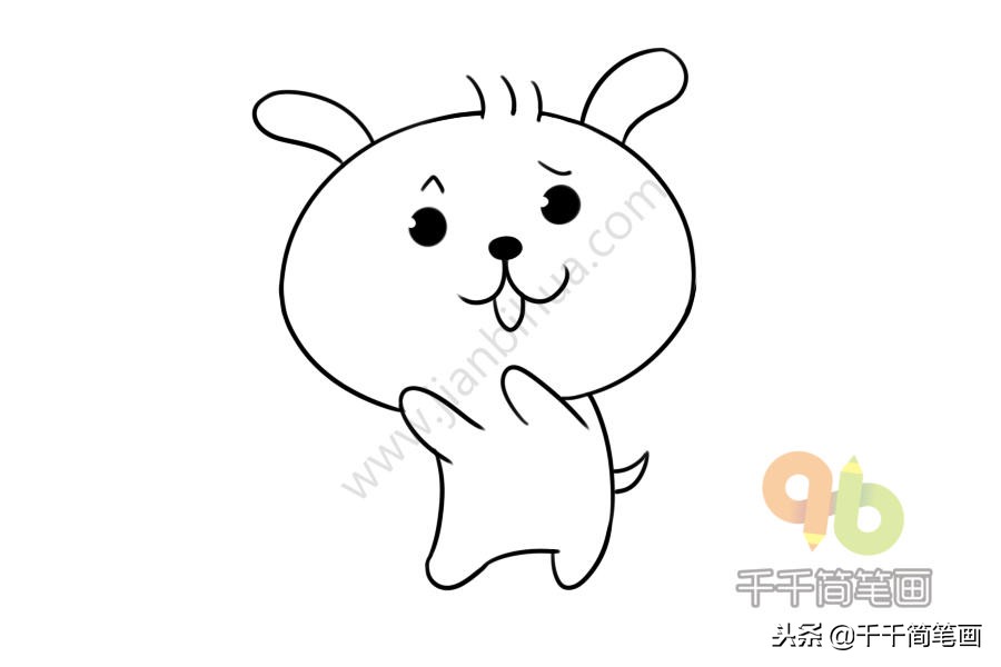 小汽车简笔画最简单,小动物汽车简单画法