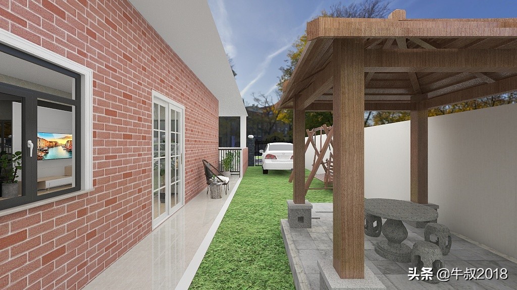 乡村养老别墅带庭院,农村简单养老房小户型设计