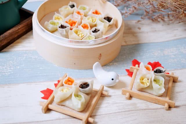 孩子不爱吃菜家长怎么做,好看又好吃的传统点心四喜蒸饺