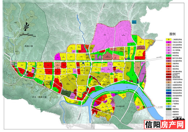信阳南湾地标图,信阳南湾鸟瞰图