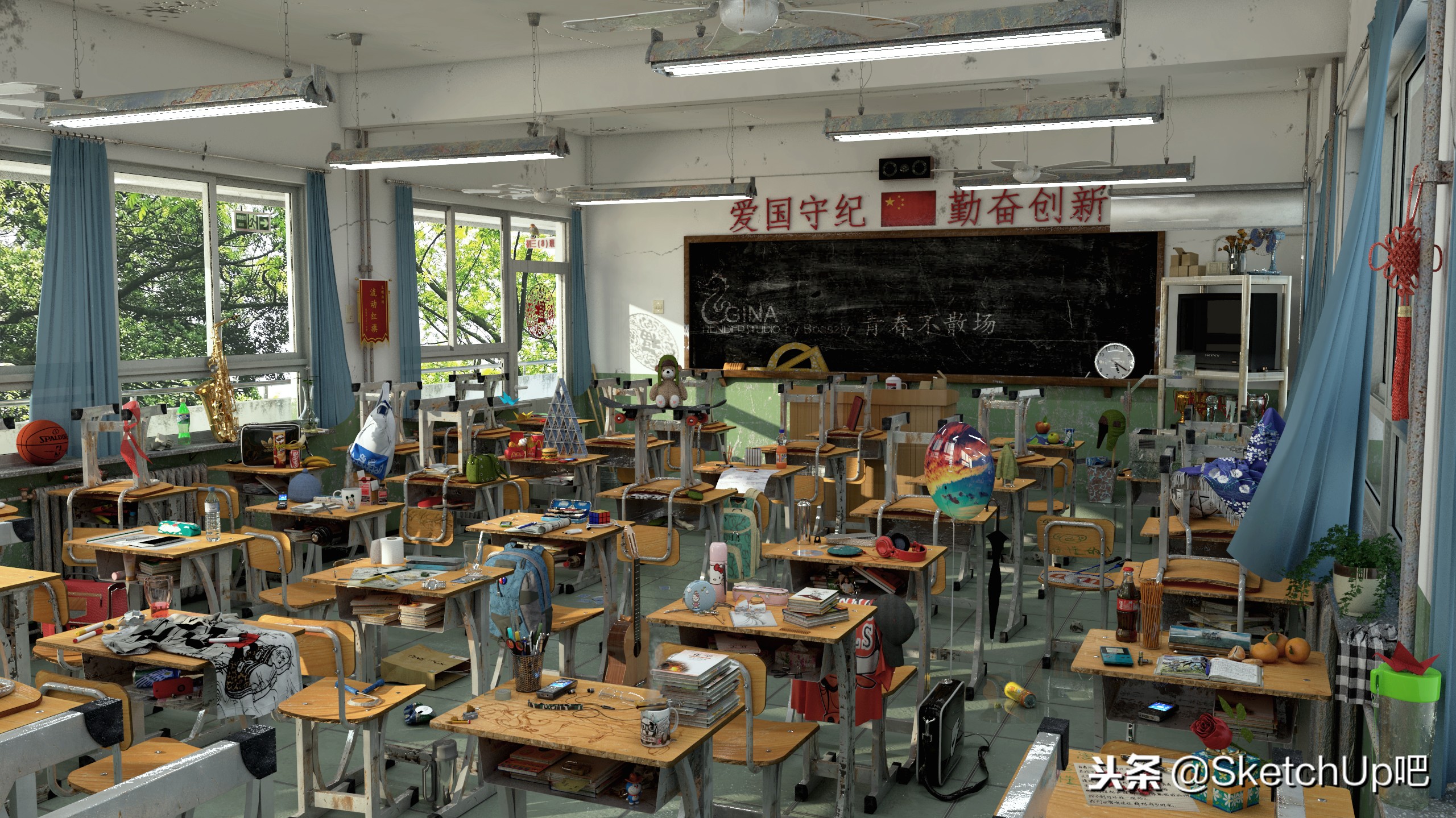 su建模还原照片,su建模自动赋予新材质