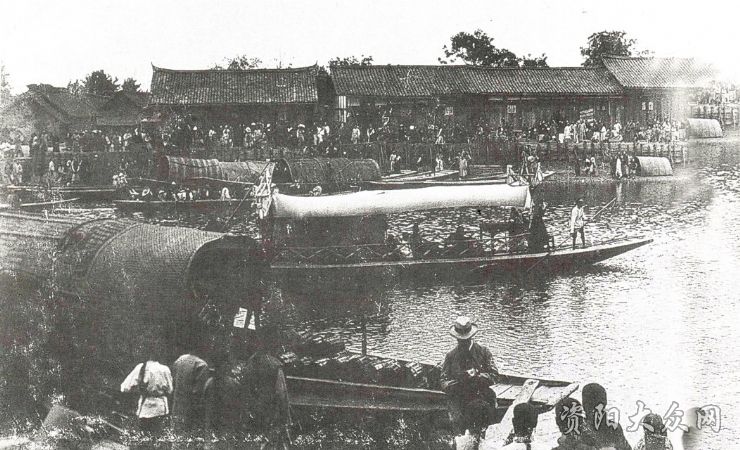 简阳石桥的位置,90年代的简阳石桥镇大街照片