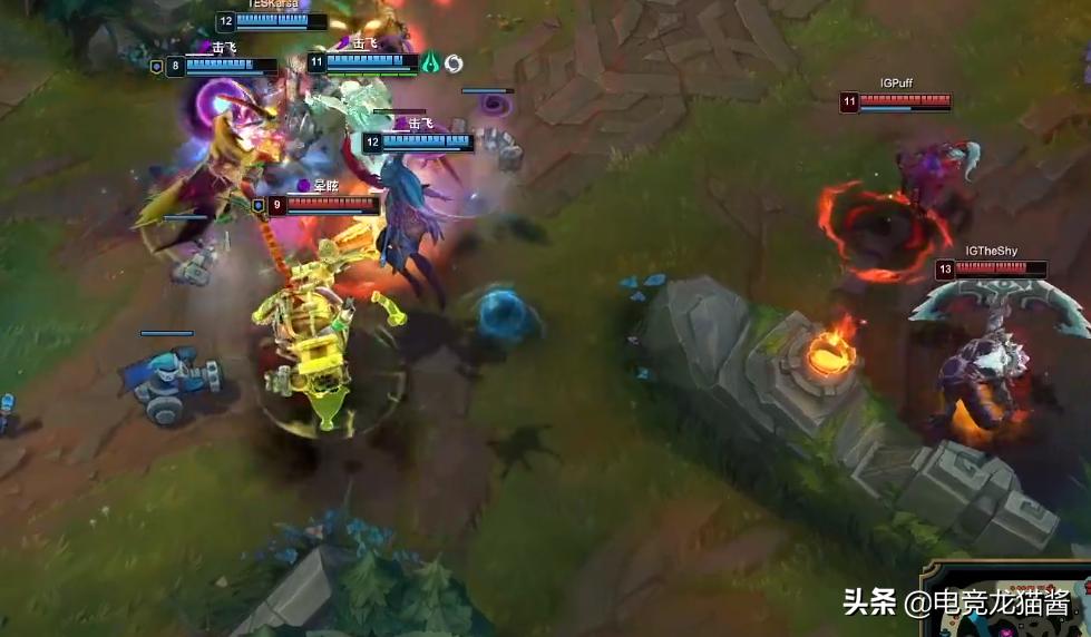 lpl春季赛theshy断兵线杀人,theshy鳄鱼反杀lwx各主播反应