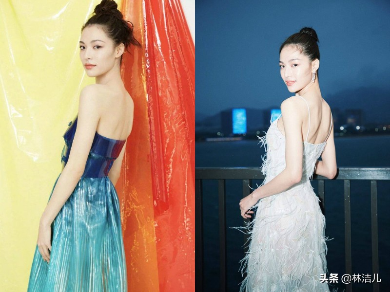 当钟楚曦和江疏影同穿印花连衣裙,倪妮钟楚曦写真