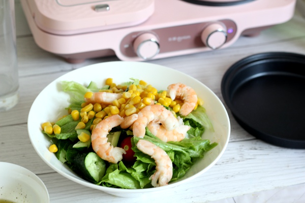 黑胡椒油醋汁大虾沙拉,黑胡椒酱汁虾做法