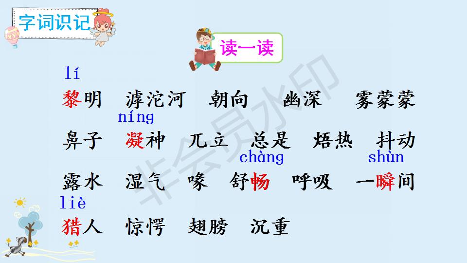 部编版父亲和鸟课件,父亲树林和鸟ppt教材解析