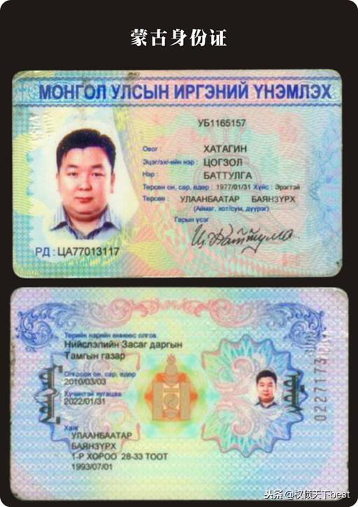 世界各地的身份证什么样子的,身份证世界各国