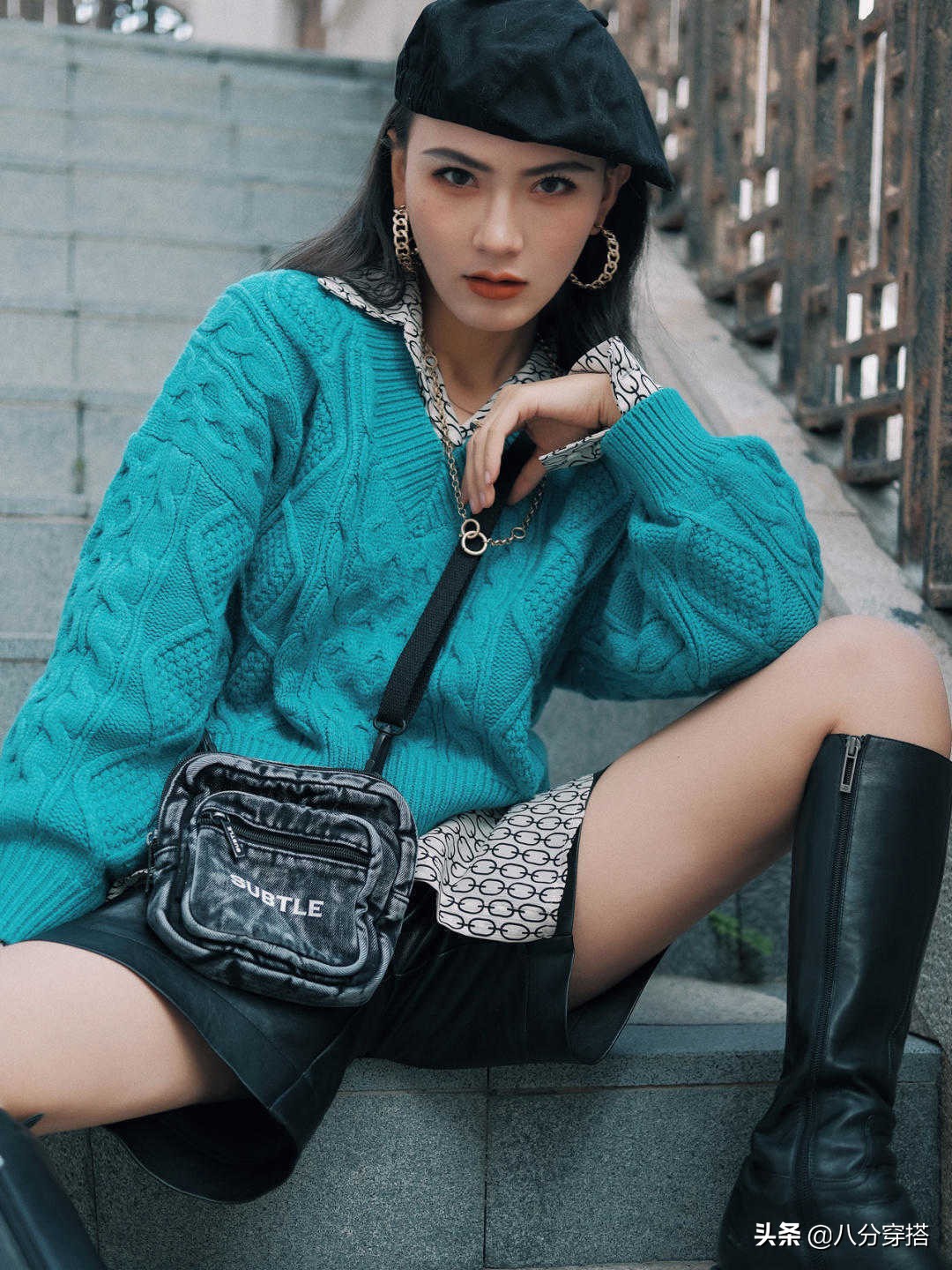 显白气质又柔软渐变慵懒风毛衣,女人穿长款毛衣怎么搭配好看