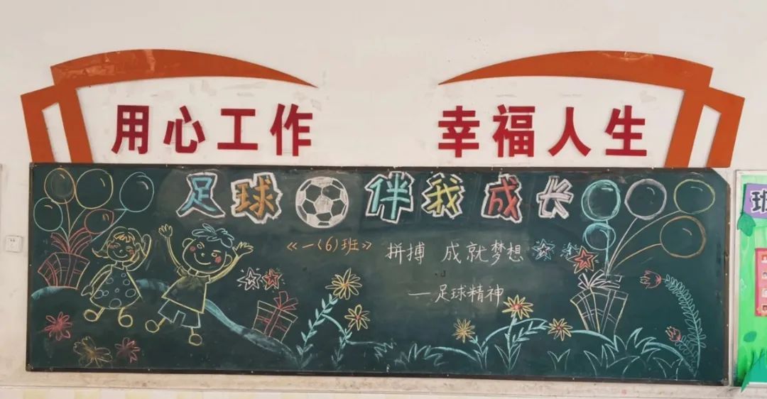 校园足球文化手抄报第1名,德育为先五育并举黑板报