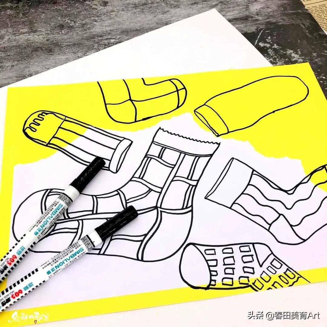 儿童美术袜子教案,创意美术5-6岁课程袜子