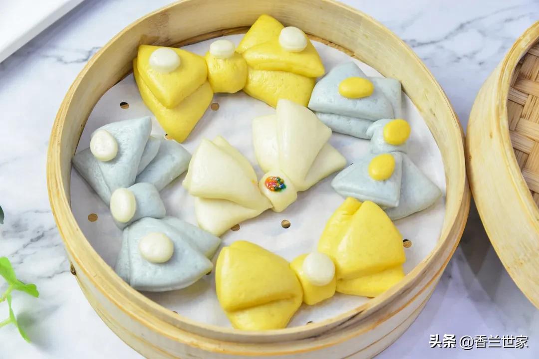 自然开花奶香开花馒头教程全过程,双层玫瑰花馒头教程全过程