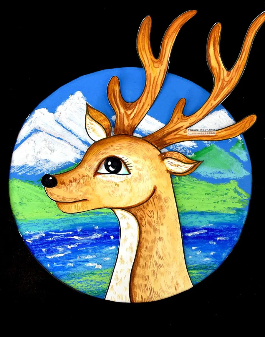 儿童画教程简单又漂亮树,麋鹿怎么画简单漂亮可爱