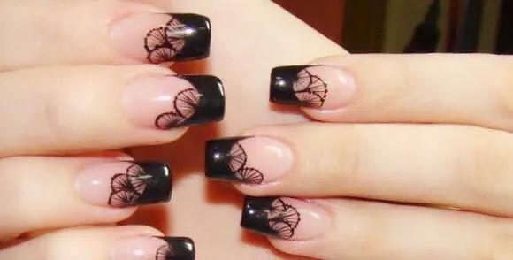 有一种颜色叫blackpink,blackpink黑色火焰美甲