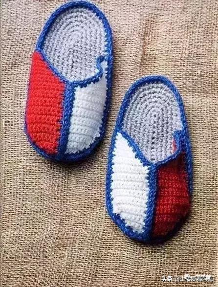 毛线地板拖鞋编织教程全过程,钩拖鞋的各种钩织教程